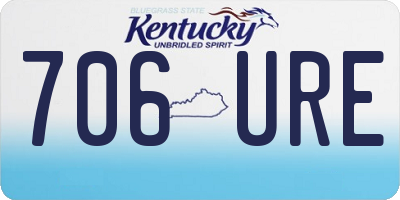 KY license plate 706URE