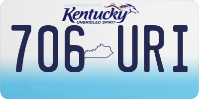 KY license plate 706URI