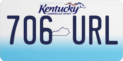 KY license plate 706URL