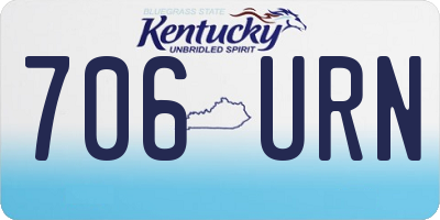 KY license plate 706URN