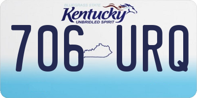 KY license plate 706URQ