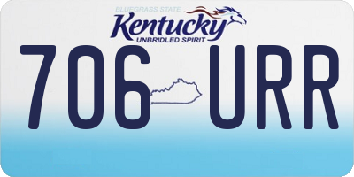 KY license plate 706URR