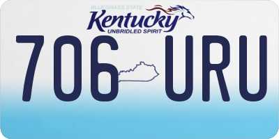 KY license plate 706URU
