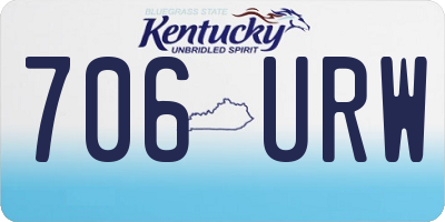 KY license plate 706URW