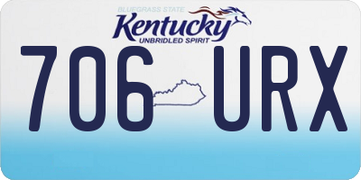KY license plate 706URX