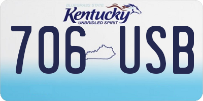 KY license plate 706USB
