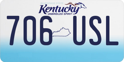 KY license plate 706USL