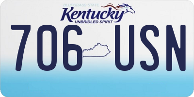 KY license plate 706USN