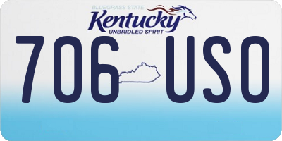 KY license plate 706USO