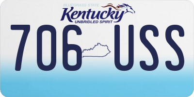 KY license plate 706USS