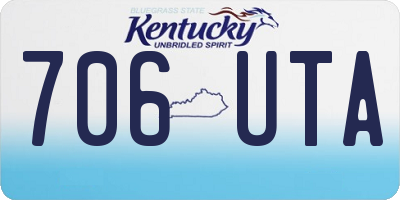 KY license plate 706UTA