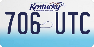 KY license plate 706UTC
