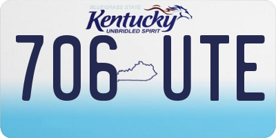 KY license plate 706UTE
