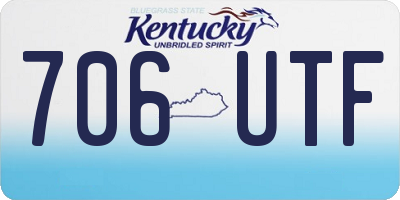 KY license plate 706UTF