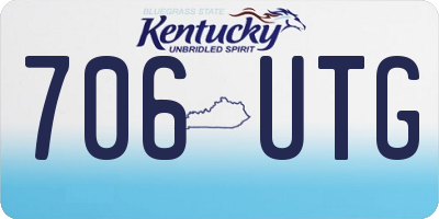 KY license plate 706UTG
