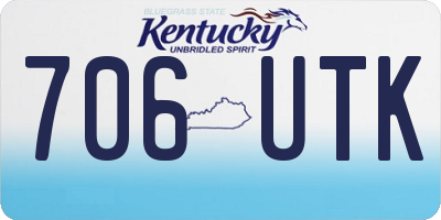 KY license plate 706UTK