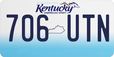 KY license plate 706UTN
