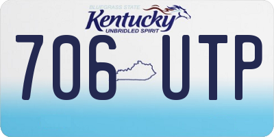 KY license plate 706UTP