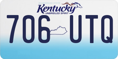 KY license plate 706UTQ