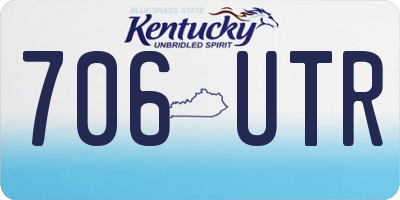 KY license plate 706UTR