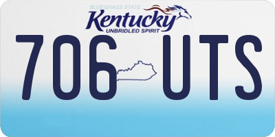 KY license plate 706UTS