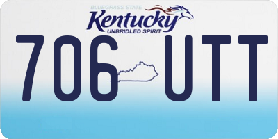 KY license plate 706UTT