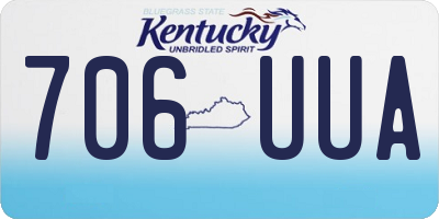 KY license plate 706UUA