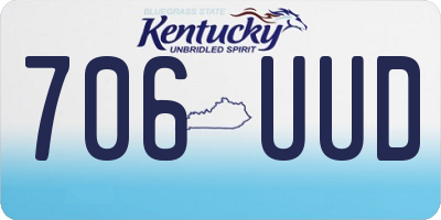 KY license plate 706UUD