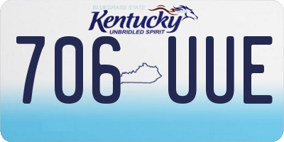 KY license plate 706UUE