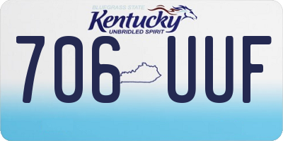 KY license plate 706UUF
