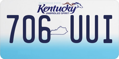 KY license plate 706UUI
