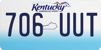 KY license plate 706UUT