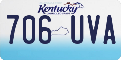 KY license plate 706UVA