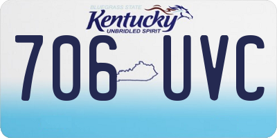 KY license plate 706UVC