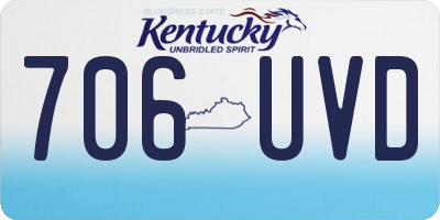 KY license plate 706UVD