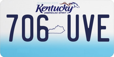 KY license plate 706UVE