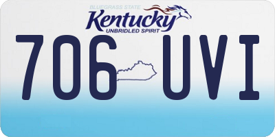 KY license plate 706UVI