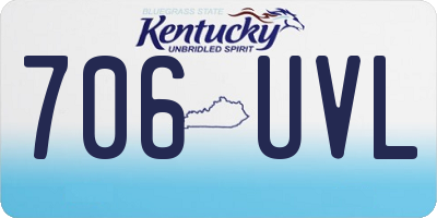 KY license plate 706UVL