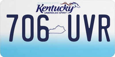 KY license plate 706UVR