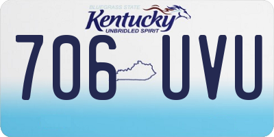 KY license plate 706UVU