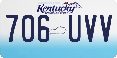 KY license plate 706UVV