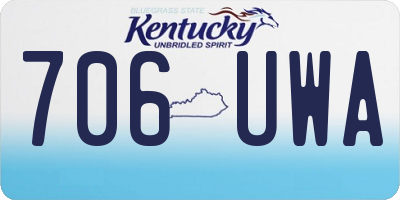 KY license plate 706UWA