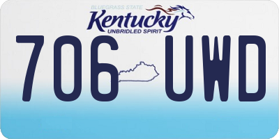 KY license plate 706UWD