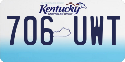 KY license plate 706UWT