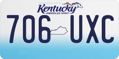 KY license plate 706UXC