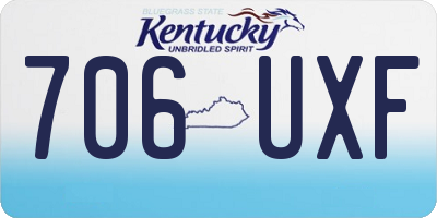 KY license plate 706UXF
