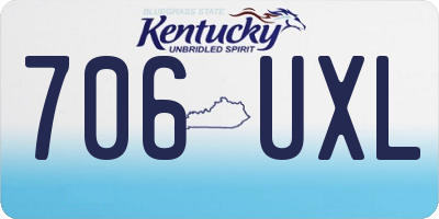KY license plate 706UXL