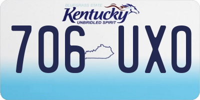 KY license plate 706UXO