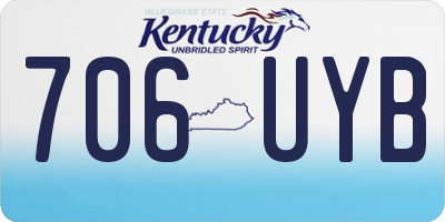 KY license plate 706UYB
