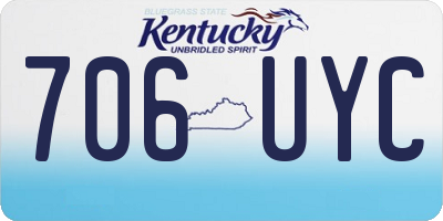 KY license plate 706UYC
